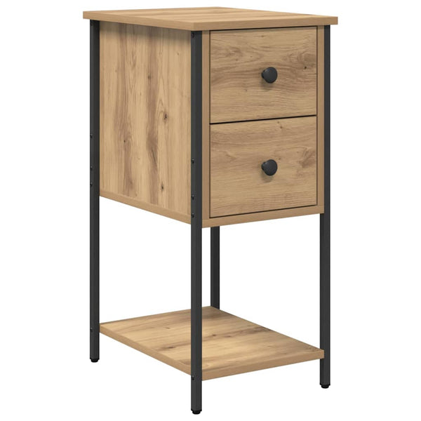 Nachttisch 2 St. handgefertigt Eiche 32 x 42 x 70 cm