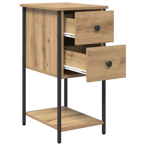 Nachttisch 2 St. handgefertigt Eiche 32 x 42 x 70 cm