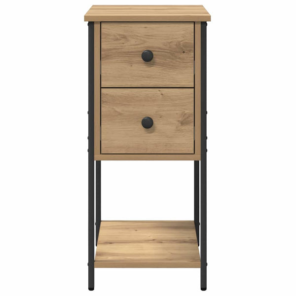 Nachttisch 2 St. handgefertigt Eiche 32 x 42 x 70 cm