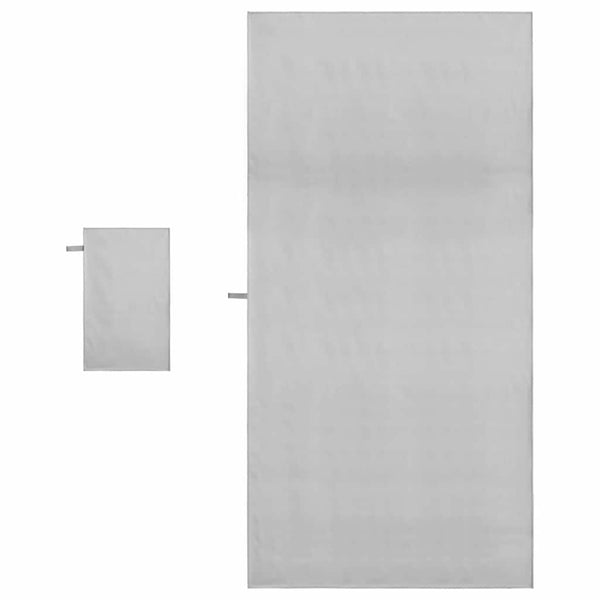 Sport-Handtuch-Set 2tlg. Grau Stoff
