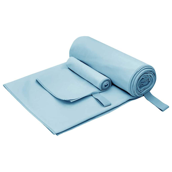 Sporttuchset 2-teilig Blauer Stoff