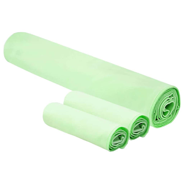 Sporttuch-Set, 3-teilig, Grün, Polyester und Polyamid