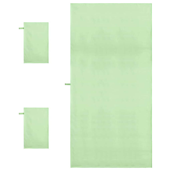 Sporttuch-Set, 3-teilig, Grün, Polyester und Polyamid