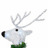 LED-Weihnachts-Rentiere 7 Stk. Silber Stoff