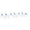 LED-Weihnachts-Rentiere 7 Stk. Silber Stoff