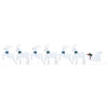 LED-Weihnachts-Rentiere 7 Stk. Silber Stoff
