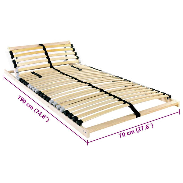 Massivholz Buche 70 x 190 cm braun Lattenrost