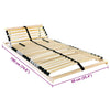 Massivbuche Braun 3FT Einzel Lattenrost