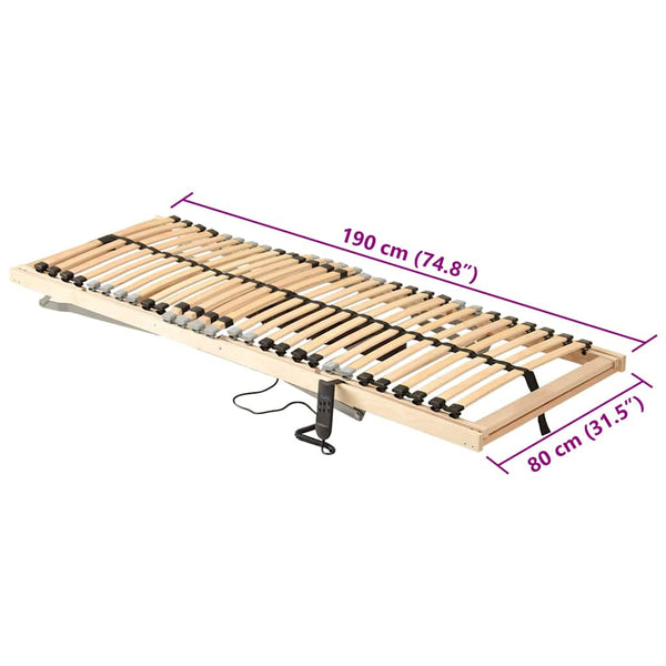 80 x 190 cm Lattenrost fest, Buche, braun