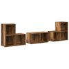 TV-Lowboard-Set Wandmontage 6-teilig Altholz Holzwerkstoff
