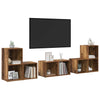 TV-Lowboard-Set Wandmontage 6-teilig Altholz Holzwerkstoff