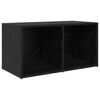 Wandmontiertes TV-Schrank-Set 3-teilig Schwarz Holzwerkstoff