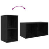 Wandmontiertes TV-Schrank-Set 3-teilig Schwarz Holzwerkstoff