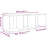 Wandmontiertes TV-Schrank-Set 3-teilig Schwarz Holzwerkstoff
