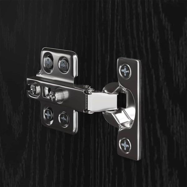 TV-Wandhalterung 4 Teile Schwarz Eiche Technisches Holz