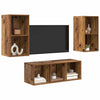 Altholz TV-Möbel-Set Wandmontage 3-teilig