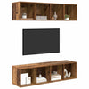 TV-Lowboard-Set 3-teilig Wandmontage Altholz Technische Holzart
