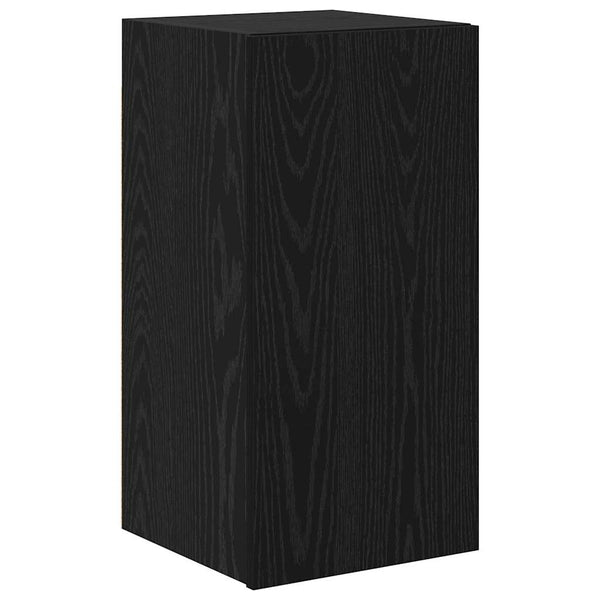 TV-Schrank-Set 6-teilig Wandmontage Schwarz Eiche Holzwerkstoff