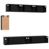 TV-Schrank-Set 6-teilig Wandmontage Schwarz Eiche Holzwerkstoff