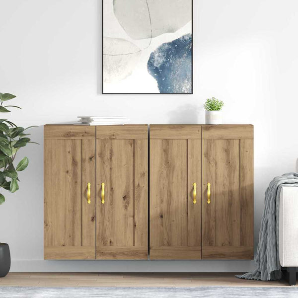 Artisan tammi seinälle asennettavat kaapit 2 kpl