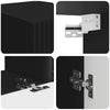 Schwarzer TV-Schrank aus Holzwerkstoff, Wandmontage, 3-teiliges Set