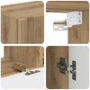 Wandmontiertes TV-Schrank-Set 5-teilig Schwarz Holzwerkstoff
