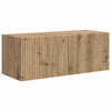 Wandmontiertes TV-Schrank-Set 5-teilig Schwarz Holzwerkstoff