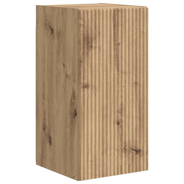 Wandmontiertes TV-Schrank-Set 5-teilig Schwarz Holzwerkstoff
