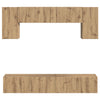 Wandmontiertes TV-Schrank-Set 5-teilig Schwarz Holzwerkstoff