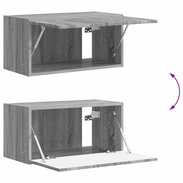 Wandmontiertes TV-Schrank-Set 5-teilig Schwarz Holzwerkstoff
