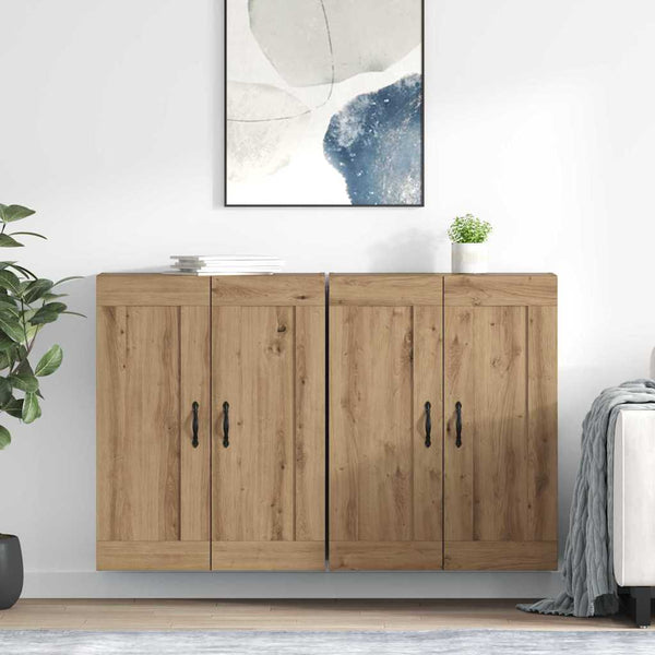 2 Stk. Artisan Eichenschränke zur Wandmontage