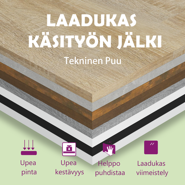 Schwebende Nachttische Saif, schwarz, 40x30x15cm (2 Stück aus Holz)