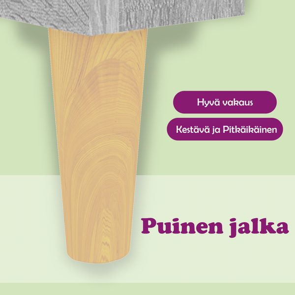 Harmaa työpöytä Cimpoeriu 140x50x75cm (puinen)