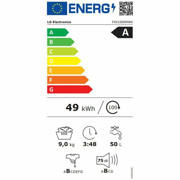 LG pesukone 9 kg 1400 rpm valkoinen