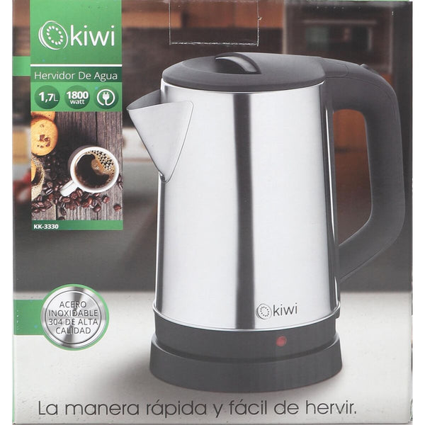 Kiwi Teräs Vedenkeitin 1800 W 1,7 L - Vuodevaatteet.fi