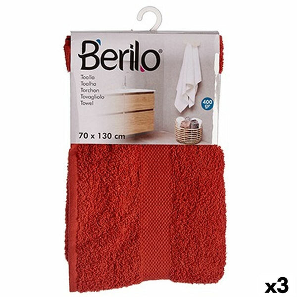 Berilo Kylpypyyhesetti Tiili 70x130 cm, 3 kpl