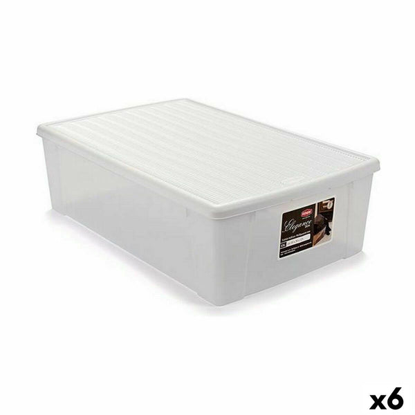 Stefanplast Elegance Valkoinen Säilytyslaatikko Kannella (6 kpl)