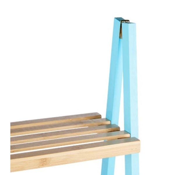 Berilo Kylpyhuonehyllyt Sininen Luonnollinen 40x109,3x30 cm