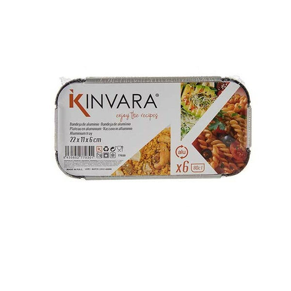 Kinvara kertakäyttöinen ruokatarjotinsetti kannella, 12 osaa