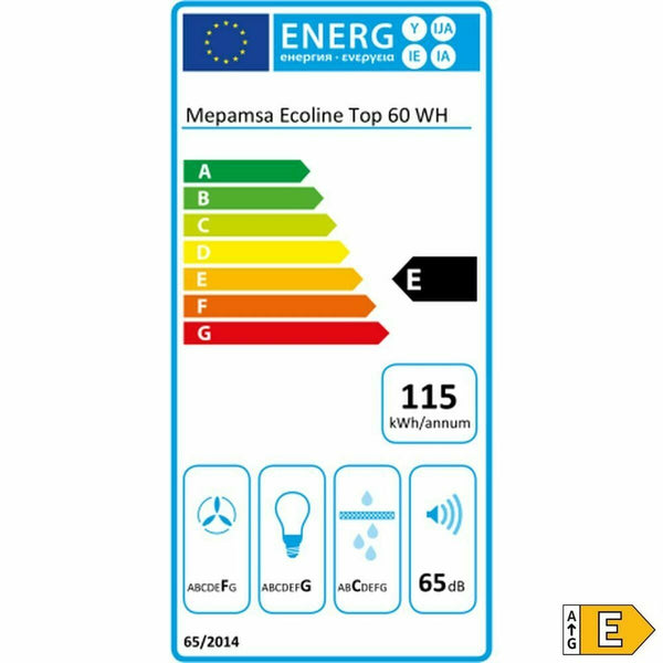 Mepamsa Ecoline 60 cm Valkoinen Liesituuletin