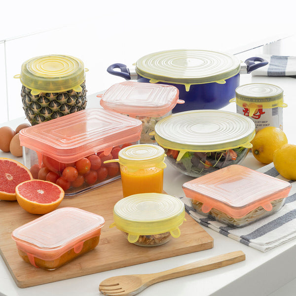 InnovaGoods 10 Uudelleenkäytettävää Silikonikantta