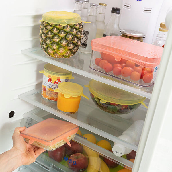 InnovaGoods 10 Uudelleenkäytettävää Silikonikantta
