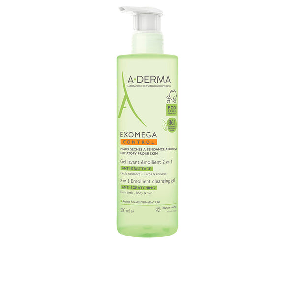A-Derma Exomega control emollienttigeeli 2in1 500 ml | Vuodevaatteet.fi