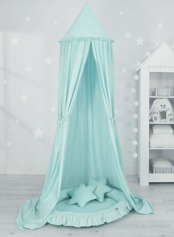 Betthimmel für Babys – Mintgrün