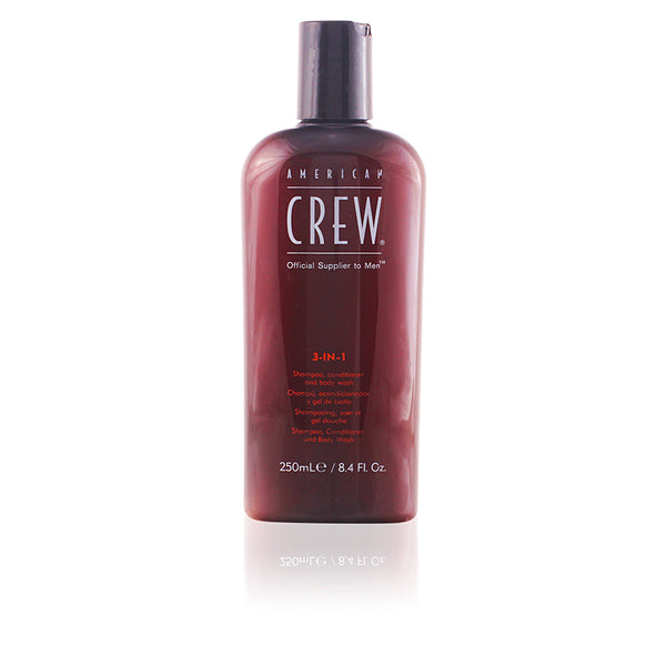 American Crew Crew 3 in 1 shampoo, hoitoaine & suihkusaippua 250 ml | Vuodevaatteet.fi