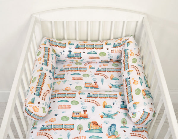 Zugbettpolster in Türkis für Babybetten