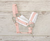 Steckenpferdzaum - Powder Pink mit weißem Fell