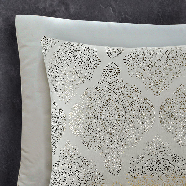 Bettwäsche-Set Glamour Flanell Art Folie Creme