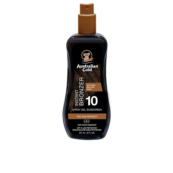 Australian Gold Sunscreen spf10 suihkegeeli välittömällä rusketuksella 237 ml | Vuodevaatteet.fi