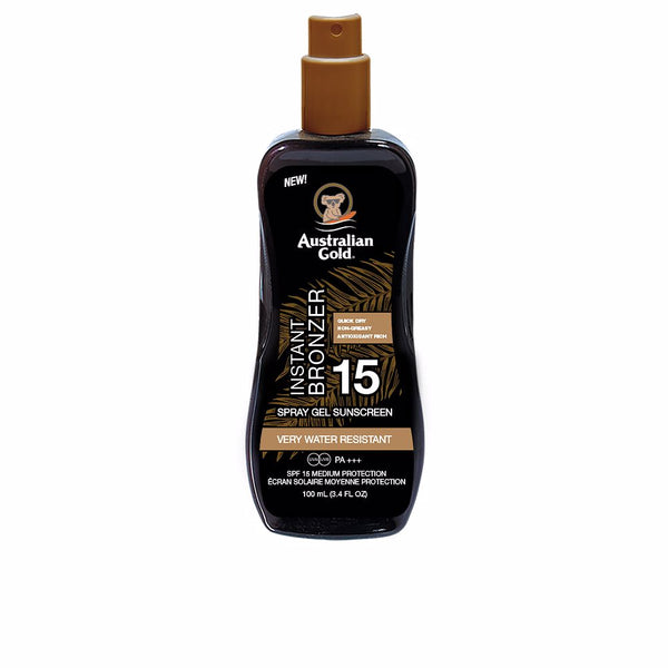 Australian Gold Sunscreen spf15 suihkegeeli välittömällä päivetysvaikutuksella 100 ml | Vuodevaatteet.fi